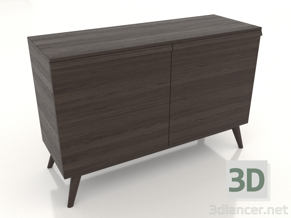 3D Modell Kommode 5 1200x400x800 (Aschenuss) - Vorschau