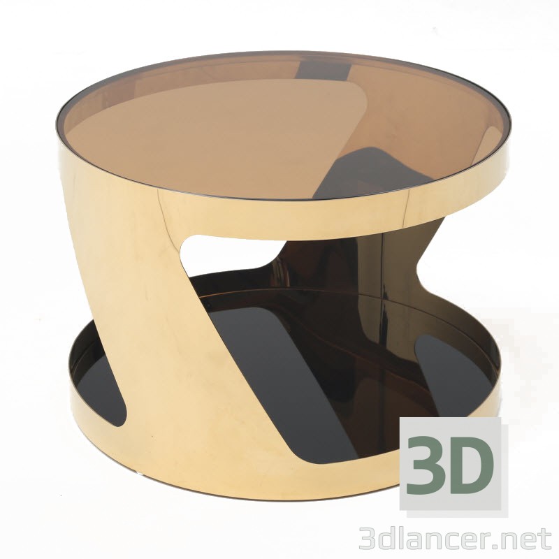 modello 3D Caffè esclusivo tavolo Pusha - anteprima