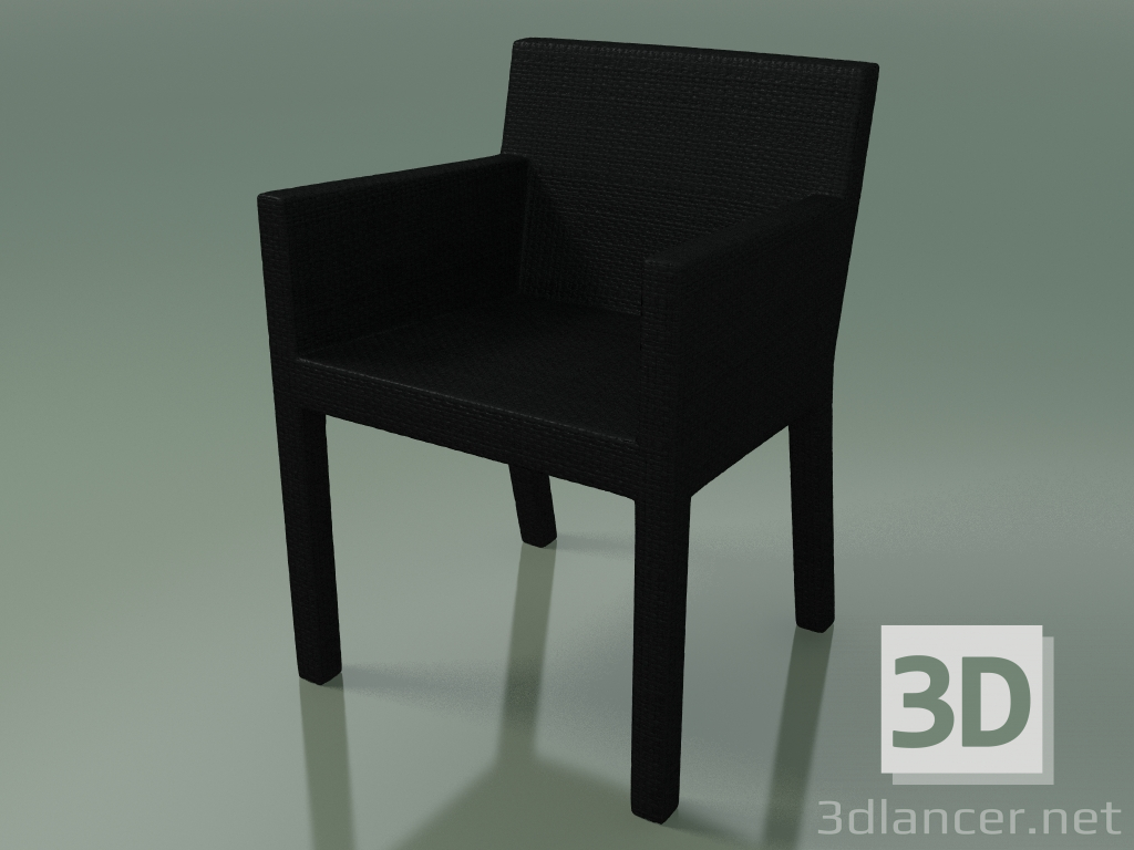modello 3D Poltroncina Street in polietilene InOut (224, nero) - anteprima