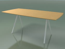 Soap-shaped table 5419 (H 74 - 90x180 cm, legs 150 °, veneered L22 natural oak, V12)
