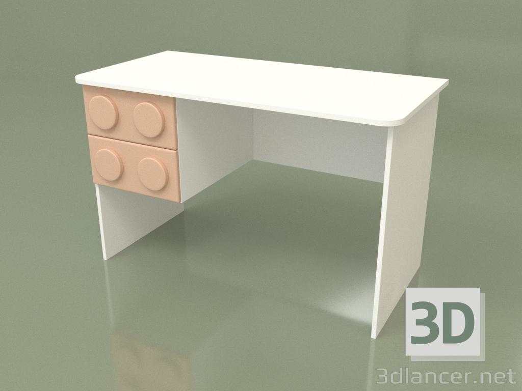 3D Modell Linker Schreibtisch (Ingwer) - Vorschau