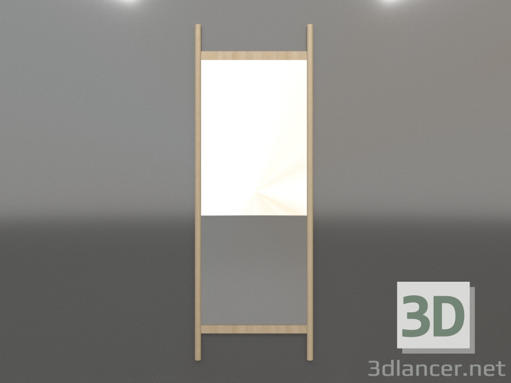 3D Modell Spiegel ZL 26 (670x1900, Holz weiß) - Vorschau