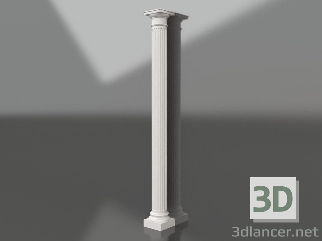 Modelo 3d Coluna de gesso KK 027 (D=230mm, H=3280mm) - preview