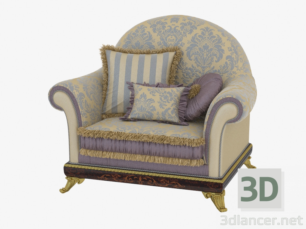 3d model Classic armchair 1681 - preview