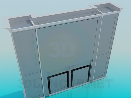 modelo 3D Estantería - escuchar modelo 3D Estantería - escuchar