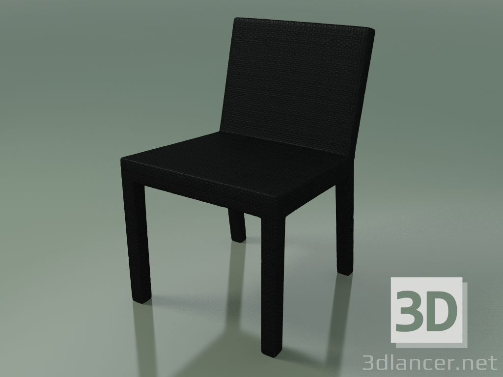 modello 3D Sedia per esterno in polietilene InOut (223, nero) - anteprima