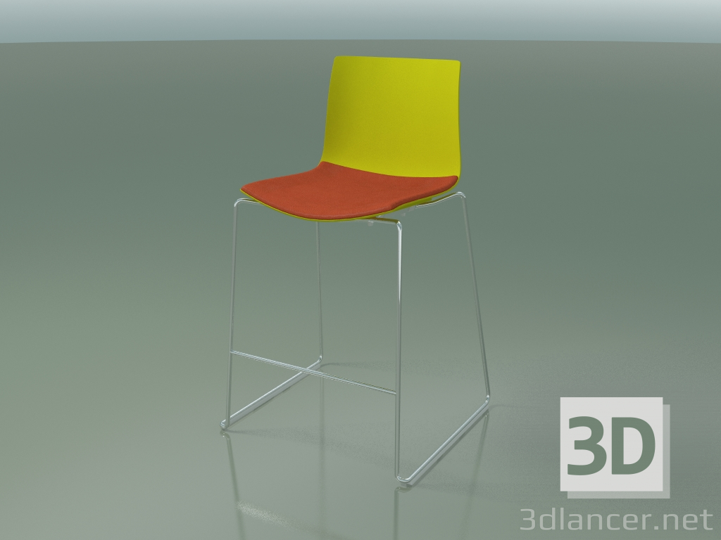 3d model Bar stool 0304 (on a sled, with a pillow on the seat, polypropylene PO00118) - preview