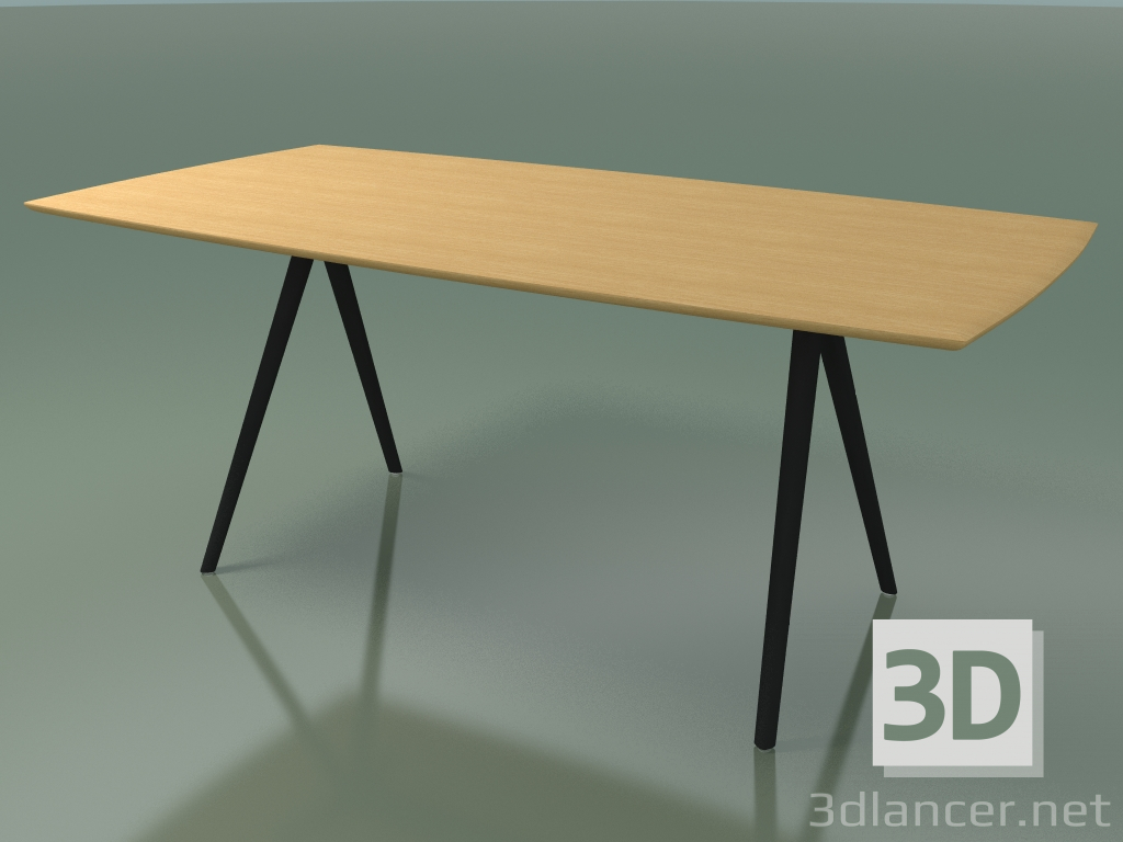 3D modeli Sabun şeklindeki masa 5419 (H 74 - 90x180 cm, bacaklar 150 °, kaplama L22 doğal meşe, V44) - önizleme