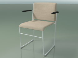 Stackable chair with armrests 6605 (removable upholstery, V12)