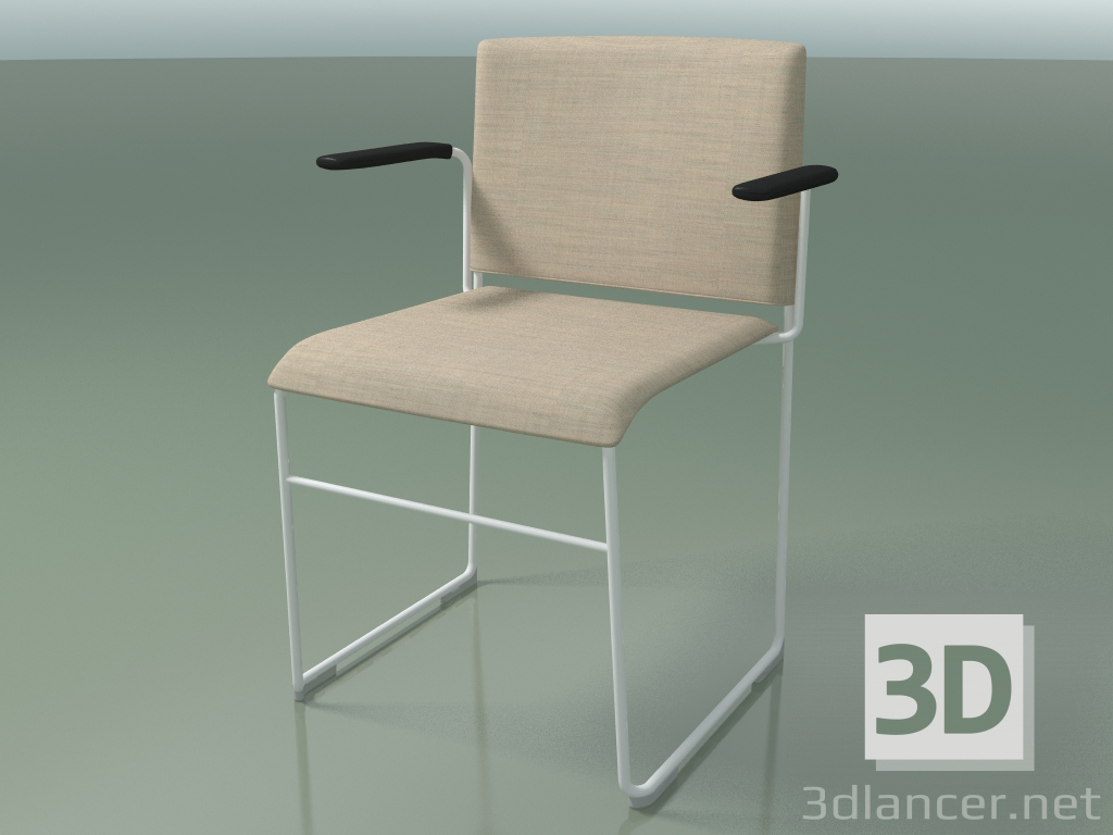 Modelo 3d Cadeira empilhável com braços 6605 (estofamento removível, V12) - preview