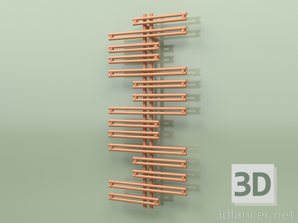 3D modeli Isıtmalı havlu askısı - Kea (1300 x 600, RAL - 8023) - önizleme