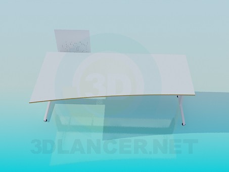 modèle 3D Table d’ordinateur - preview