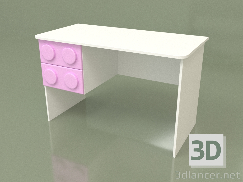 3D modeli Yazı masası sol (İris) - önizleme