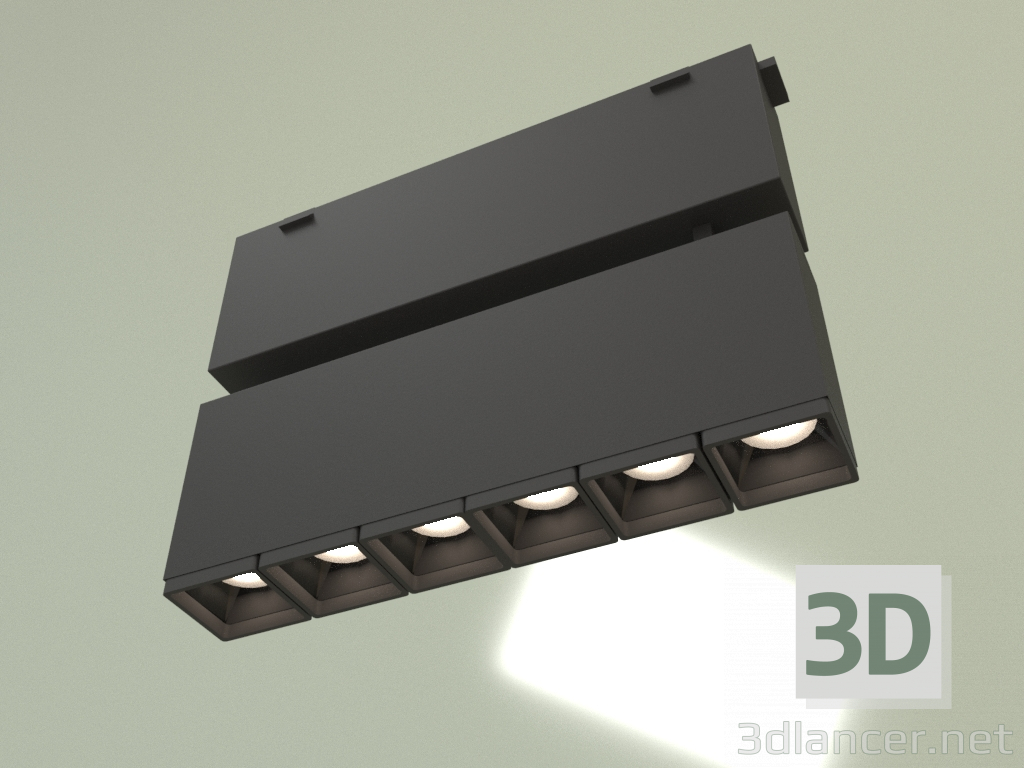 3D Modell Schienenleuchte Magnet TS-SLC78045 6X2W 4000K - Vorschau
