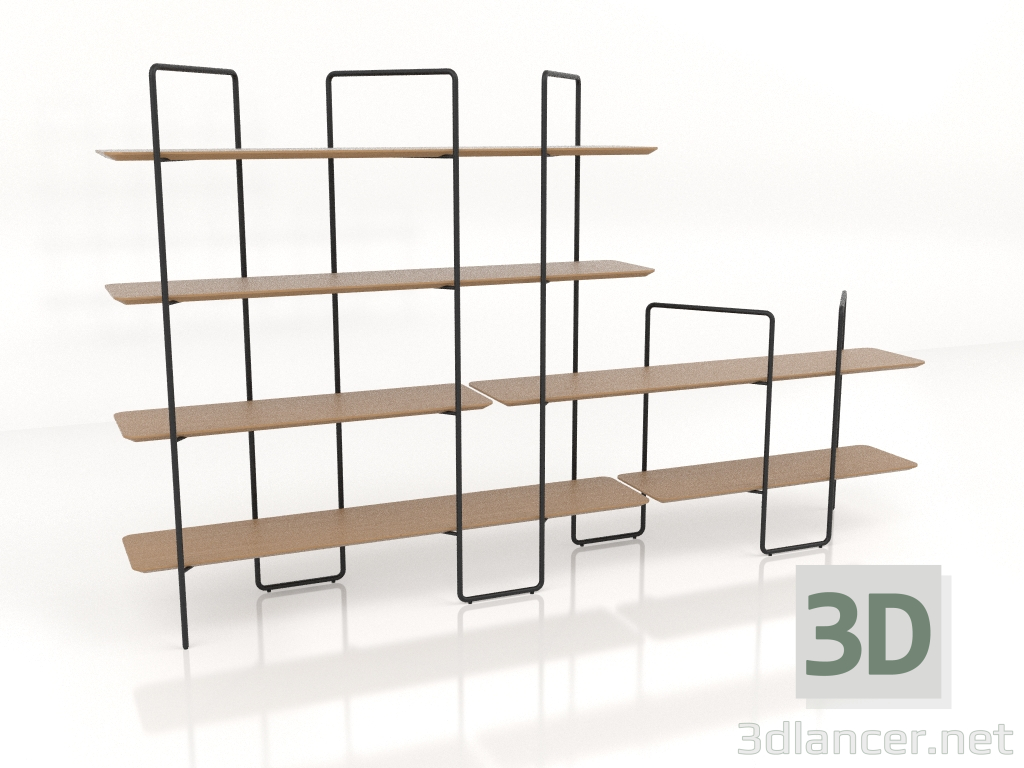 modèle 3D Rack modulaire (composition 7 (06+01+U)) - preview