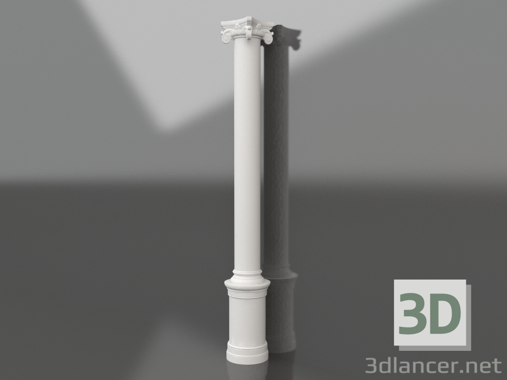 3D modeli Alçı kolonu KK 028 (D=250mm, H=3200mm) - önizleme