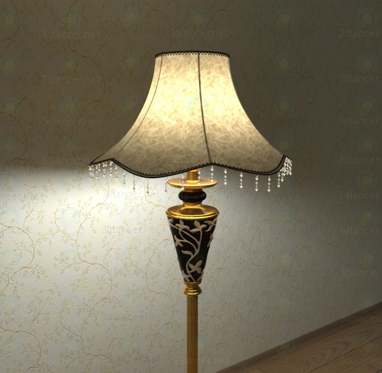 Lámpara de pie 3D modelo Compro - render Lámpara de pie 3D modelo Compro - render