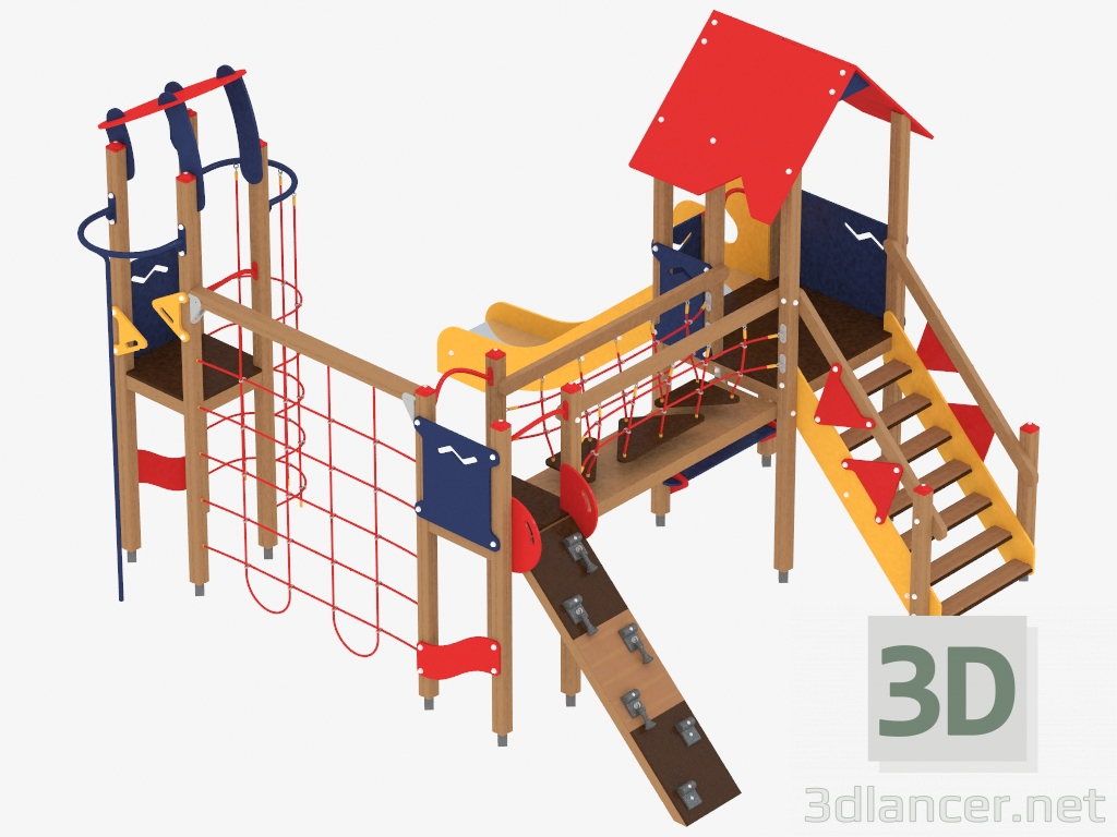 modèle 3D Complexe de jeux pour enfants (1302) - preview