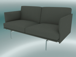 Esquema del sofá de estudio (Fiord 961, aluminio pulido)