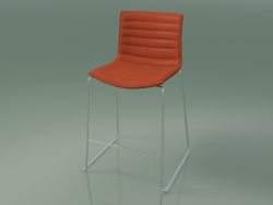 Bar chair 0320 (on a slide, with removable upholstery with stripes)