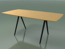 Soap-shaped table 5419 (H 74 - 90x180 cm, 180 ° legs, veneered L22 natural oak, V44)