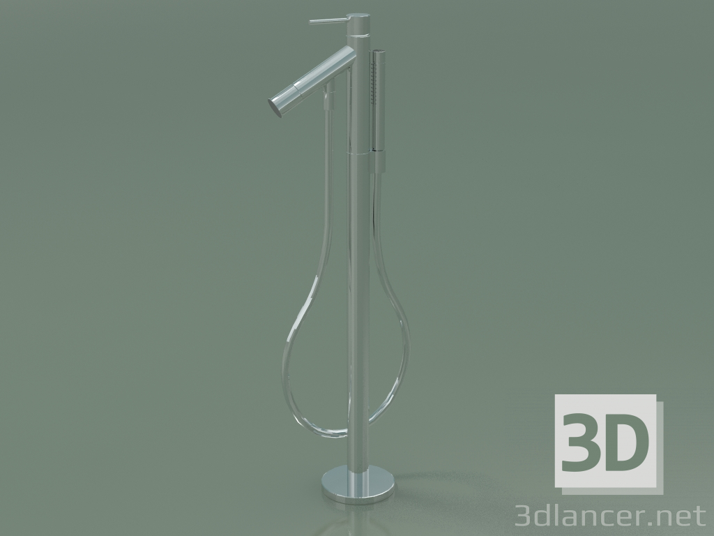 3D Modell Einhebel-Bademischer bodenstehend (10456000) - Vorschau