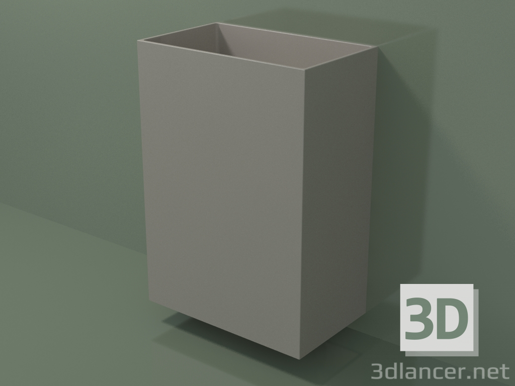 modello 3D Lavabo sospeso (03UN36102, Clay C37, L 60, P 36, H 85 cm) - anteprima