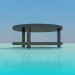 3d model Round coffee table with shelf - preview