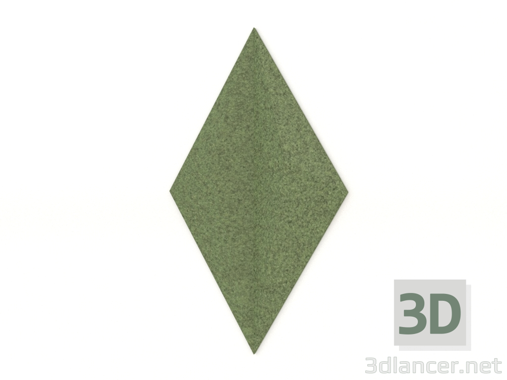 3d model 3D wall panel LINE (green) - preview