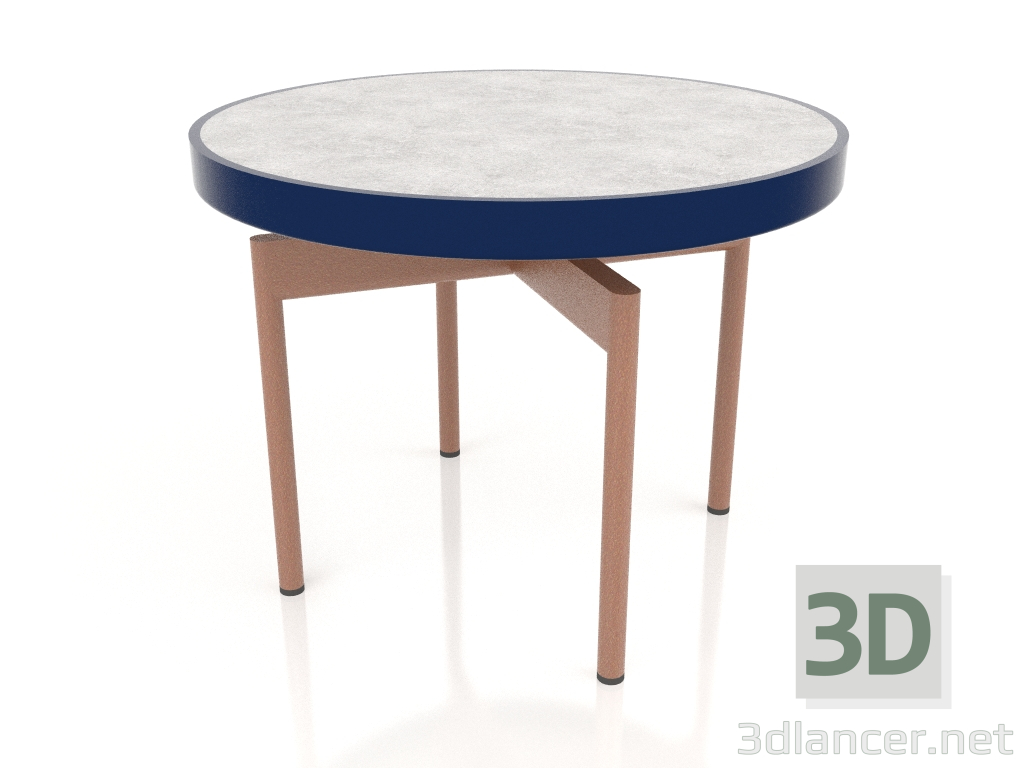 modèle 3D Table basse ronde Ø60 (Bleu nuit, DEKTON Kreta) - preview