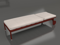 Chaise longue with wheels (Wine red)
