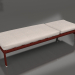 3d model Chaise longue with wheels (Wine red) - preview