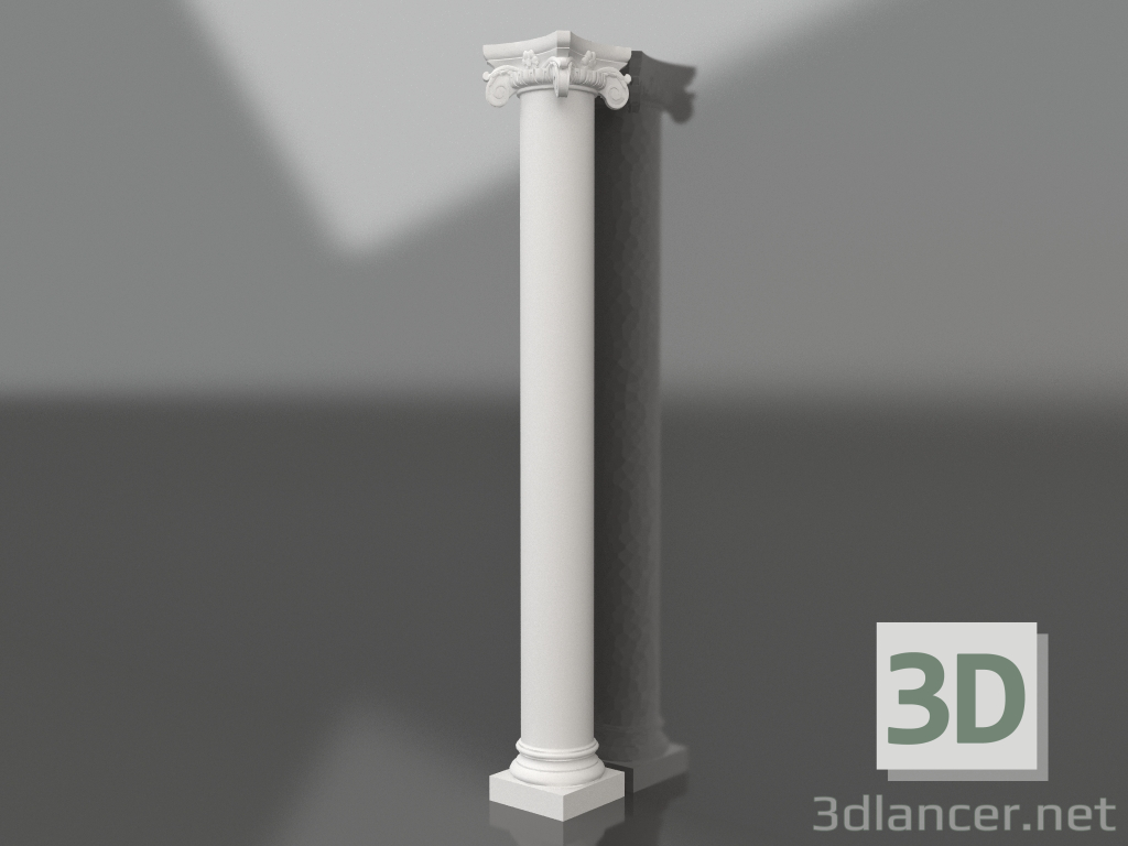 modèle 3D Colonne de plâtre KK 029 (D=250mm, H=2550mm) - preview