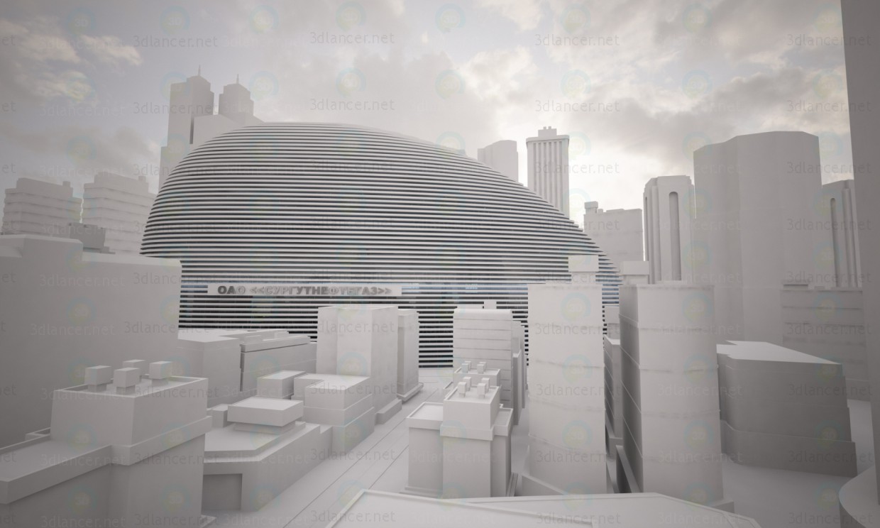 modelo 3D Edificio de oficinas - escuchar modelo 3D Edificio de oficinas - escuchar