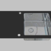 3d модель Мойка стекло-сталь, 1 камерная с крылом для сушки - край круглый Pallas (ZSP 0X1C) – превью