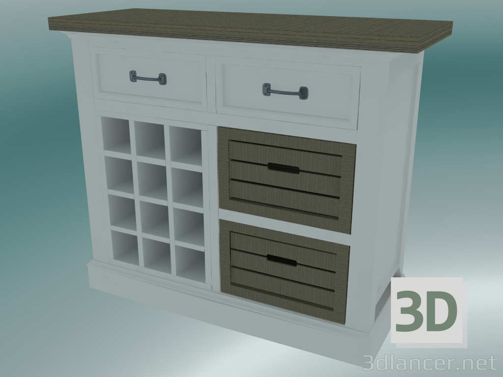 3d model Chest of drawers Oxford - preview