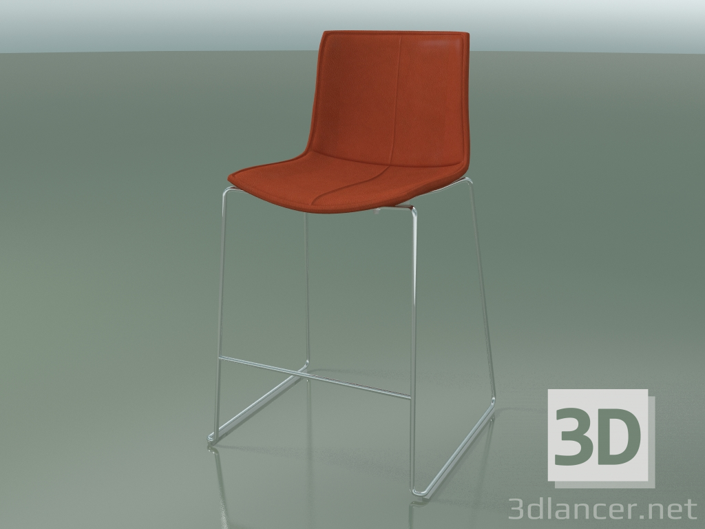 3D Modell Barstuhl 0320 (auf einem Schlitten mit abnehmbarer Polsterung, Bezug 1) - Vorschau