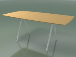 Table en forme de savon 5419 (H 74 - 90x180 cm, pieds 180 °, plaqué L22 chêne naturel, V12)