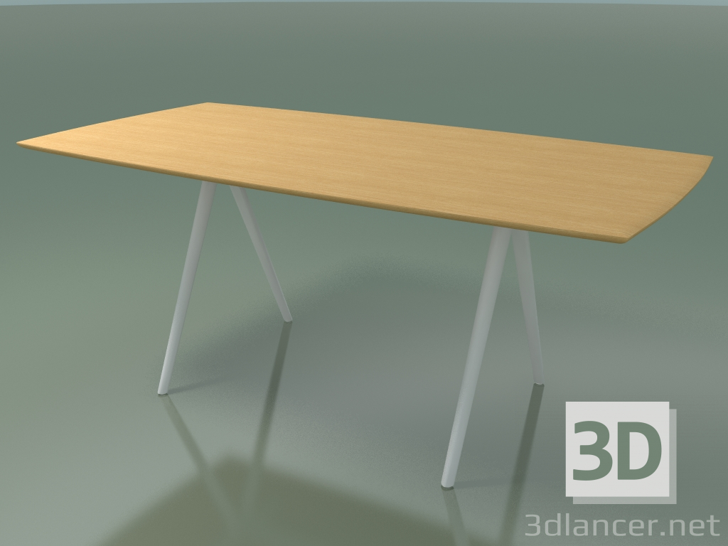 3d model Soap-shaped table 5419 (H 74 - 90x180 cm, legs 180 °, veneered L22 natural oak, V12) - preview
