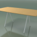 modello 3D Tavolo a forma di sapone 5419 (H 74 - 90x180 cm, gambe 180 °, impiallacciato rovere naturale L22, V1 - anteprima