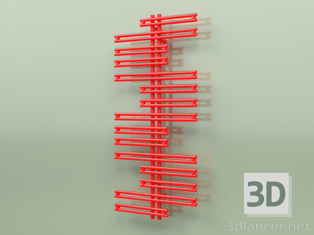 3D Modell Beheizter Handtuchhalter - Kea (1300 x 600, RAL - 3026) - Vorschau