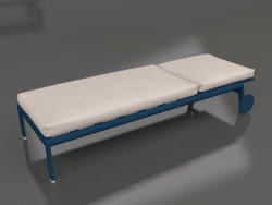 Chaise longue with wheels (Grey blue)