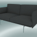3d model Studio sofa Outline (Hallingdal 166, Polished Aluminum) - preview