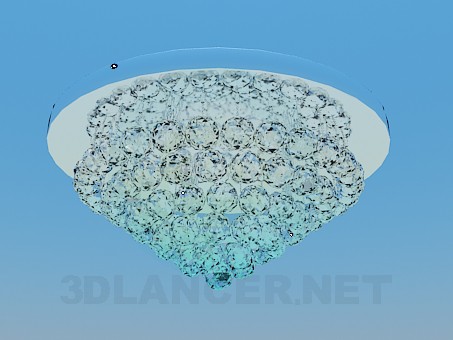 3d model chandelier with crystals - preview