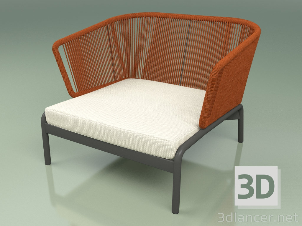 3D Modell Sofa 001 (Kordel 7mm Orange) - Vorschau