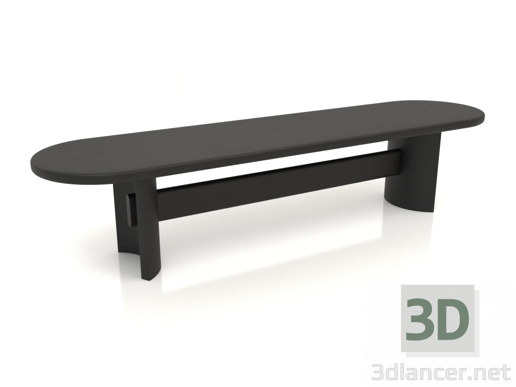 modello 3D Panca VK 02 (1600x400x350, legno nero) - anteprima