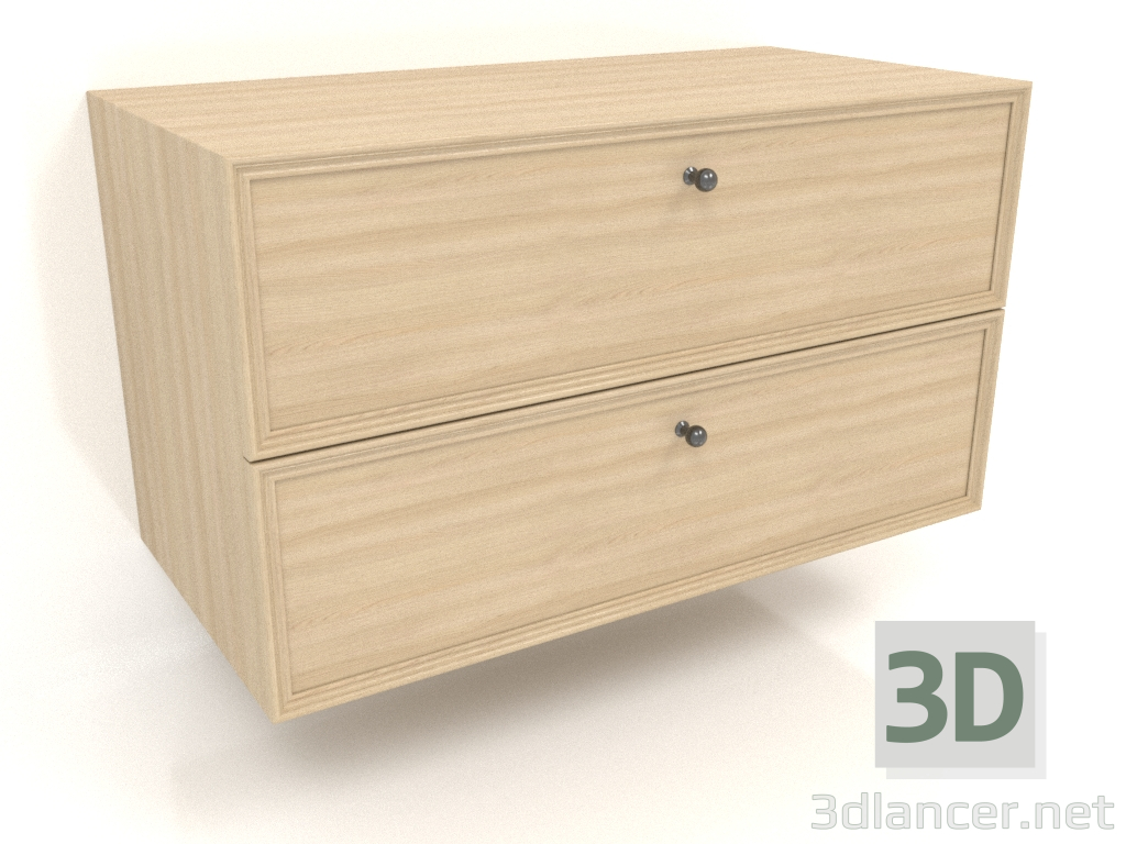 3d model Mueble de pared TM 14 (800x400x455, blanco madera) - vista previa