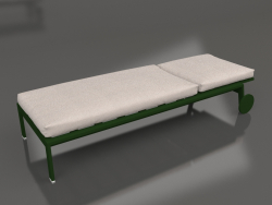 Chaise longue with wheels (Bottle green)