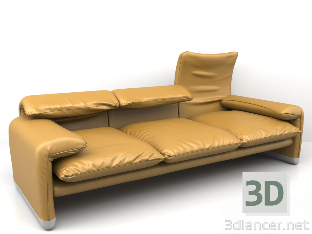 3d Sofa 675 Maralunga 40 model buy - render 3d Sofa 675 Maralunga 40 model buy - render