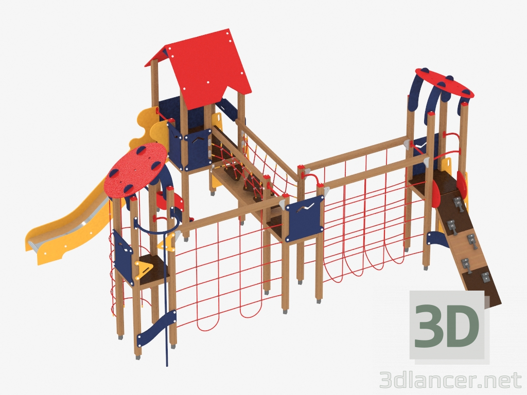 3d модель Детский игровой комплекс (1403) – превью